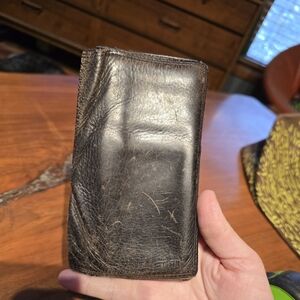 Vintage FOSSIL leather Brown Wallet Bilfold